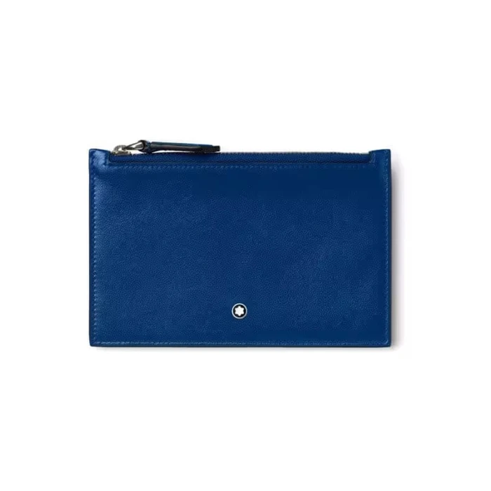 MontBlanc Δερμάτινο Πορτοφόλι Καρτών Μπλε MB130453
