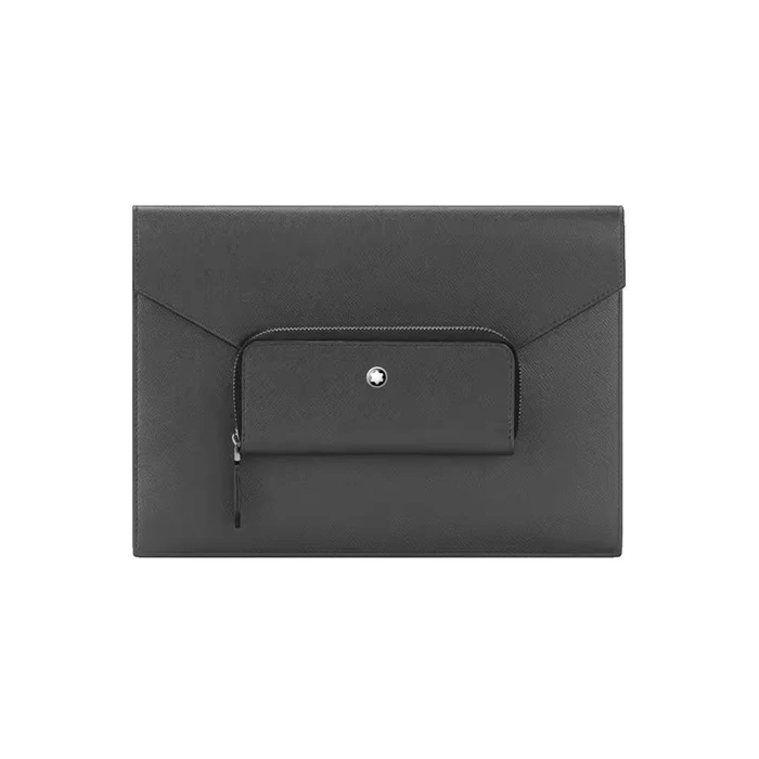 MontBlanc Δερμάτινη Ανδρική Τσάντα Ώμου/Χιαστί Γκρι - MB130311
