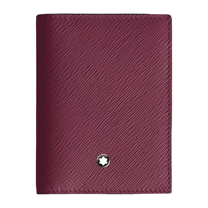 MontBlanc Δερμάτινο Πορτοφόλι Καρτών MB199377 Μπορντό 7,5x1x11cm