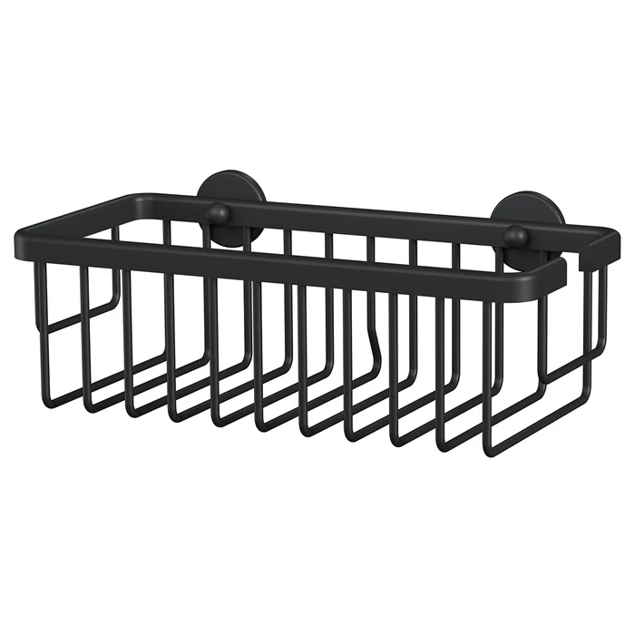 Tesa Moon Shower Basket (wall-mounted, adhesive) - Black