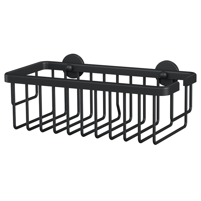 Tesa Moon Shower Basket (wall-mounted, adhesive) - Black