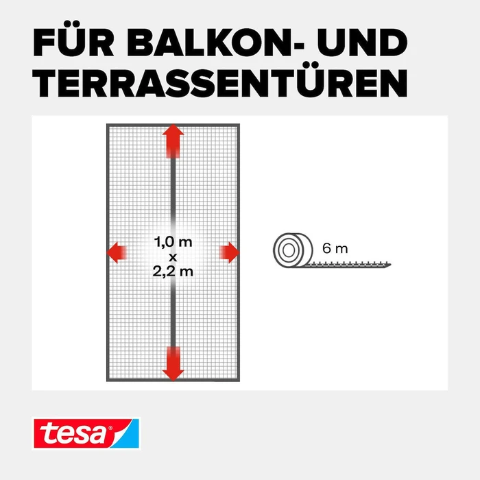 Προστασία από έντομα / γύρη / ήλιο Tesa INSECT STOP Magnetic Door Fly Screen 1,0x2,20m Athra.55394