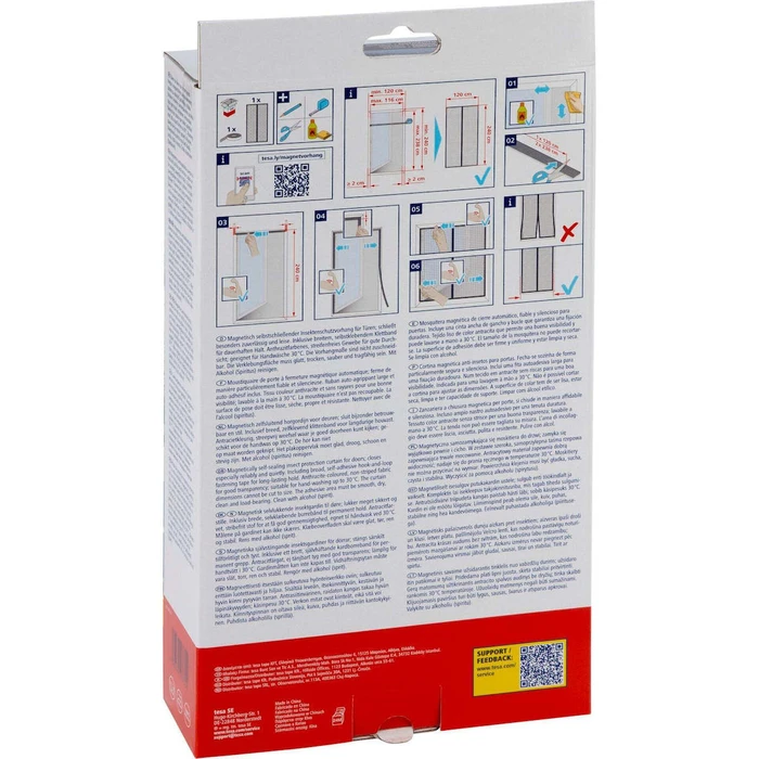 tesa Insect Stop Magnetic Curtain για πόρτα XL 1,2x2,4m ανθρακί
