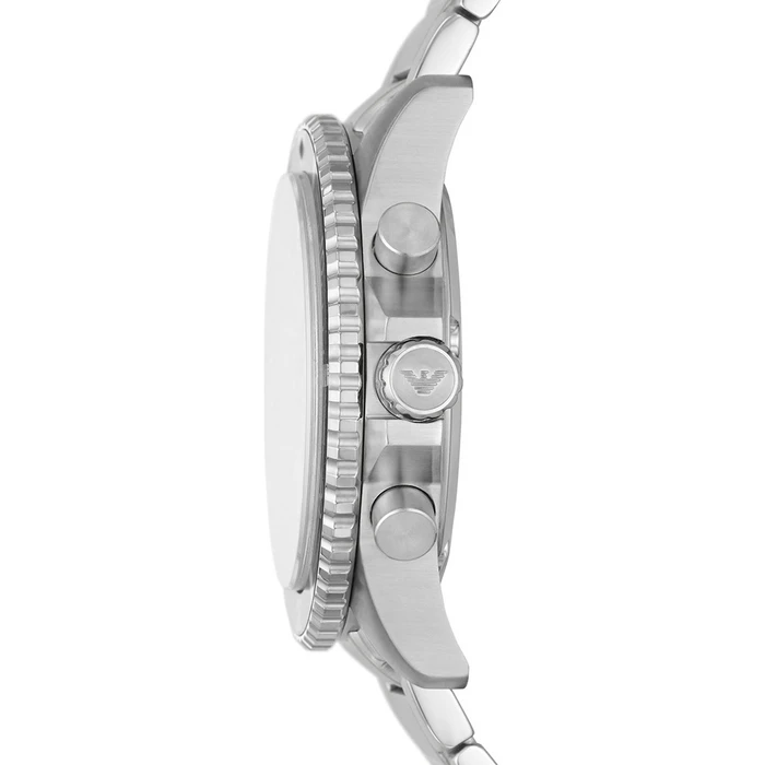 Emporio Armani Ανδρικό Ρολόι Χρονογράφος AR11360 43mm Ασημί με Μπρασελέ