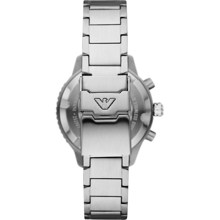 Emporio Armani Ανδρικό Ρολόι Χρονογράφος AR11360 43mm Ασημί με Μπρασελέ