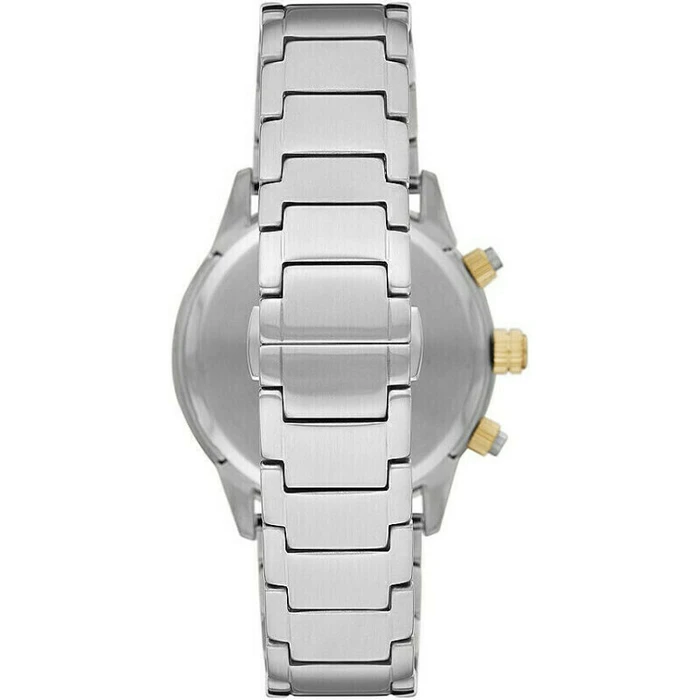 Emporio Armani AR11454 Men's Quartz Watch, 43 mm, Green Dial, Stainless Steel Bracelet