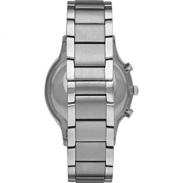 Emporio Armani Renato Men's Quartz Watch 43 mm Silver Stainless Steel Bracelet Blue Dial AR11458