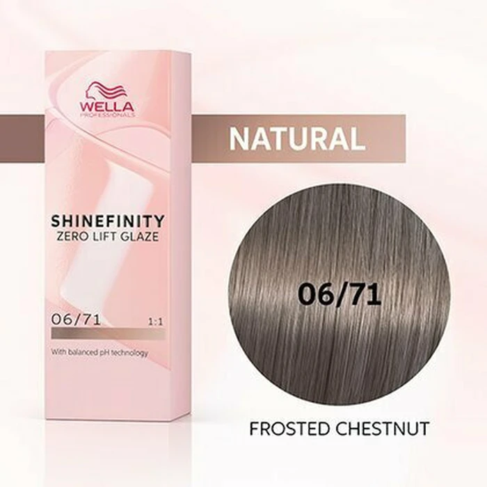 Wella Shinefinity Zero Lift Glaze Προσωρινή Βαφή Μαλλιών 06/71 Frosted Chestnut 60ml