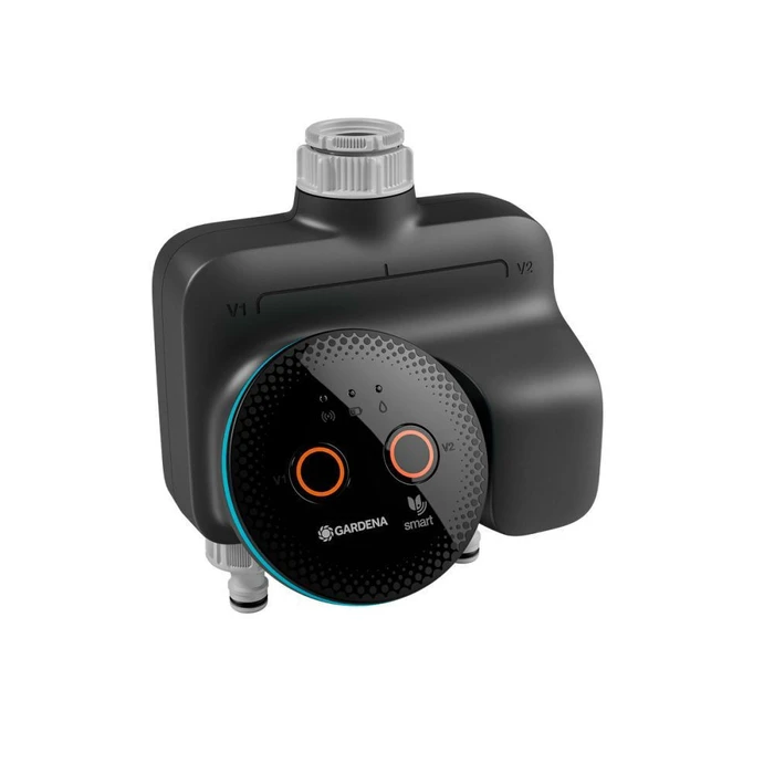 Gardena Smart Dual Water Control 19034-20 – Battery Faucet Irrigation Timer with Bluetooth