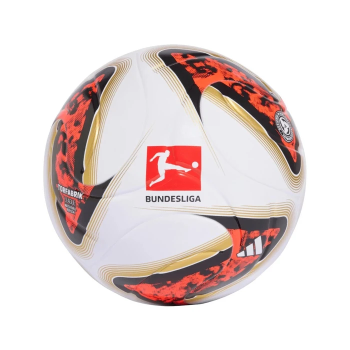 adidas Bundesliga 26/27 Torfabrik League Box HY5057 - Μπάλα Ποδοσφαίρου (Λευκό/Πορτοκαλί/Χρυσό)