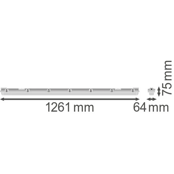 Ledvance (OSRAM) DP HOUSING 1200 P - Damp Proof Housing 120 cm 1x Lamp IP65