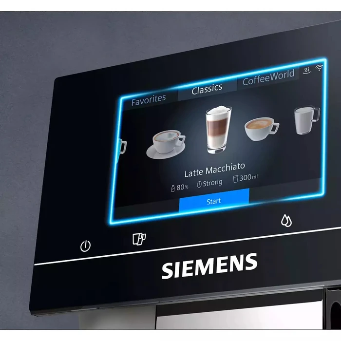 Siemens Αυτόματη Μηχανή Espresso EQ.700 TP715D01 1500W 19bar με Ενσωματωμένο Μύλο και Wi‑Fi, Μαύρη