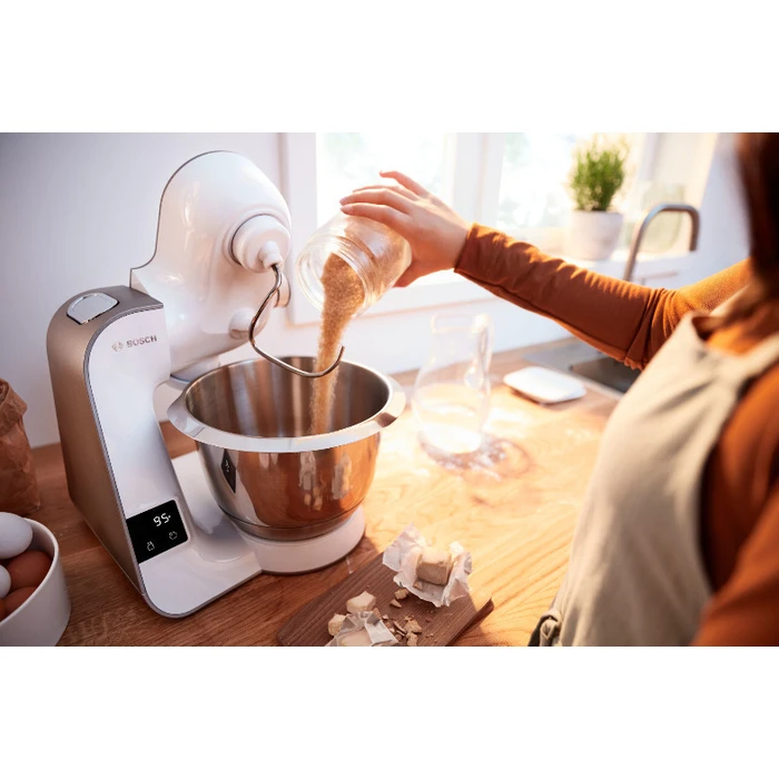 Bosch MUM 5 Serie 4 Κουζινομηχανή 1000W με Ανοξείδωτο Κάδο 3.9lt Λευκή