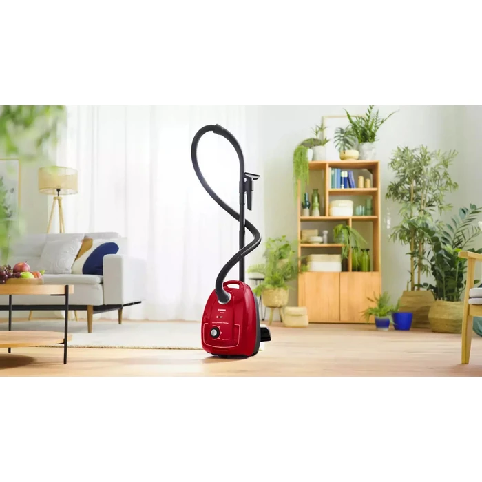 Bosch Ηλεκτρική Σκούπα 600W με Σακούλα 4lt Κόκκινη (BGB38RD2) (BSHBGB38RD2)