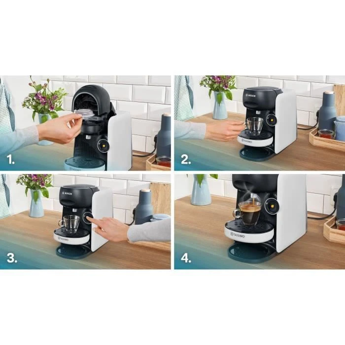 Bosch Καφετιέρα για Κάψουλες Tassimo TAS164E 3.3 bar Snow White
