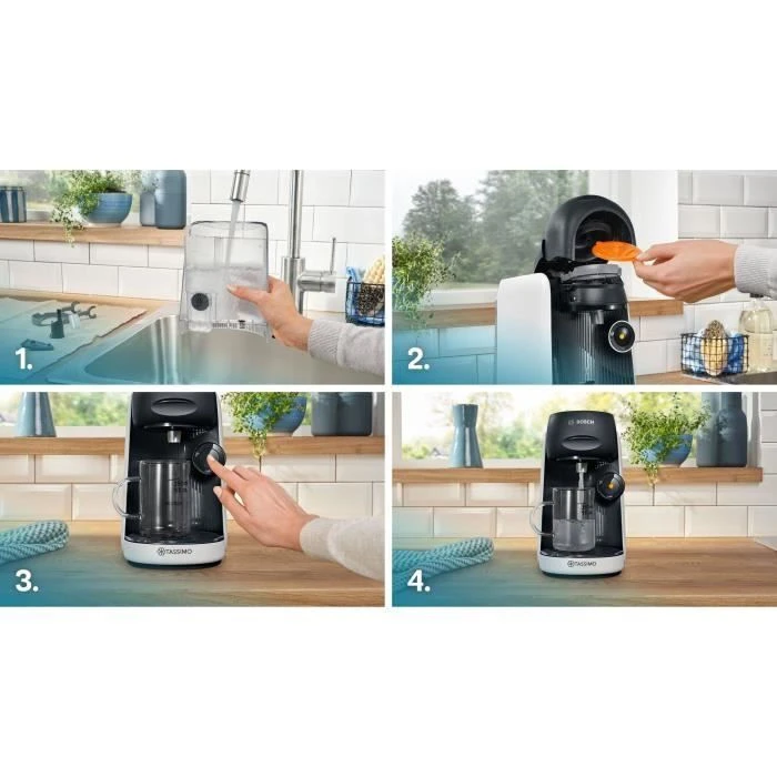 Bosch Καφετιέρα για Κάψουλες Tassimo TAS164E 3.3 bar Snow White