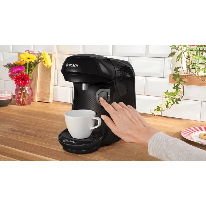 Bosch TASSIMO TAS102E HAPPY - Multi‑Drink TASSIMO Coffee Machine, friendly black
