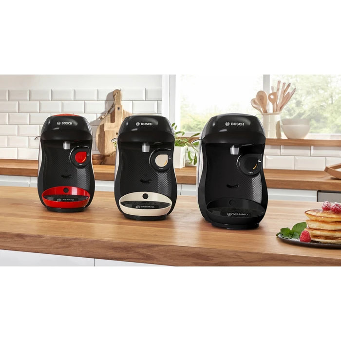 Bosch TASSIMO TAS102E HAPPY - Multi‑Drink TASSIMO Coffee Machine, friendly black