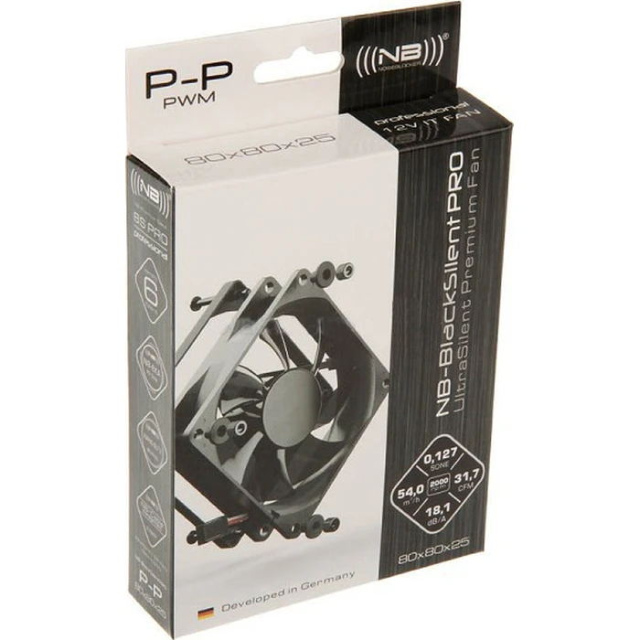 Noiseblocker BlackSilent Pro P-P 80mm (2000rpm) 3-Pin - Χωρίς LED