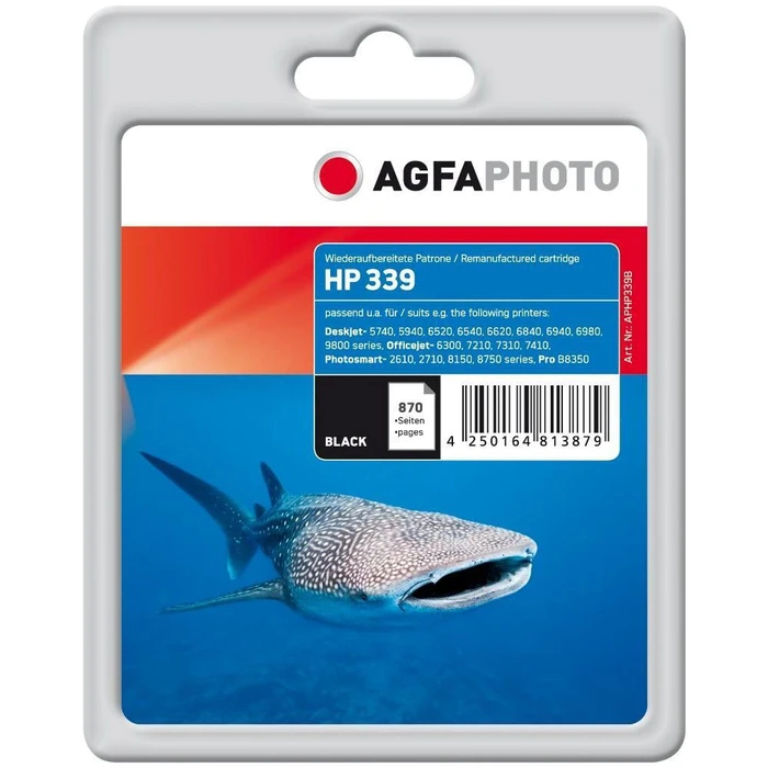 AgfaPhoto Συμβατό Μελάνι Εκτυπωτή InkJet HP C8767EE 34ml Μαύρο 1τμχ