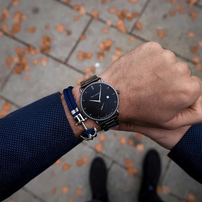 Paul Hewitt Phrep Medium Βραχιόλι με σχέδιο ʼγκυρα από Ασήμι PH-PH-N-S-N-M