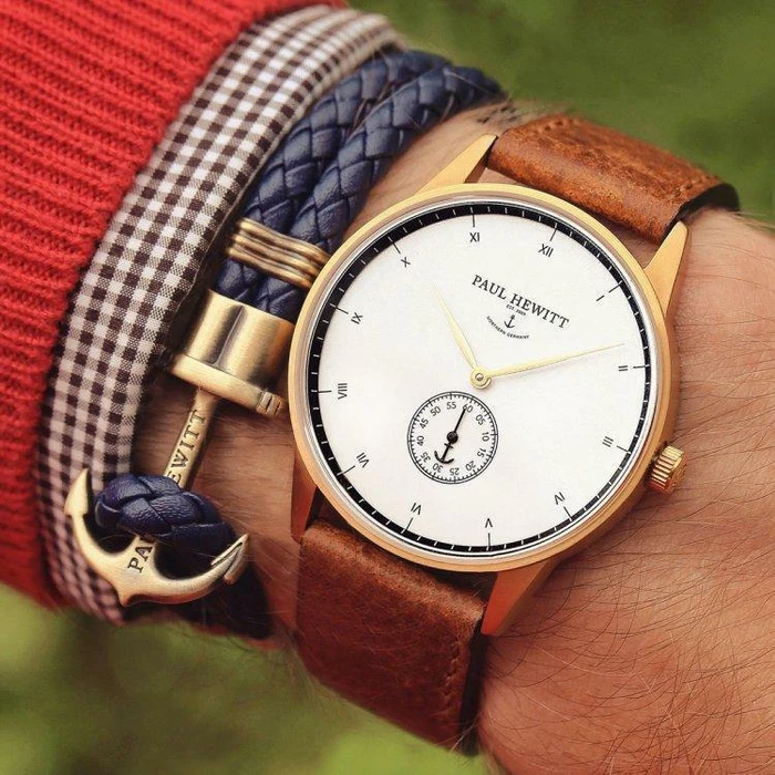 Paul Hewitt Phrep X-Large Βραχιόλι με σχέδιο ʼγκυρα από Δέρμα PH-PH-L-M-N-XL