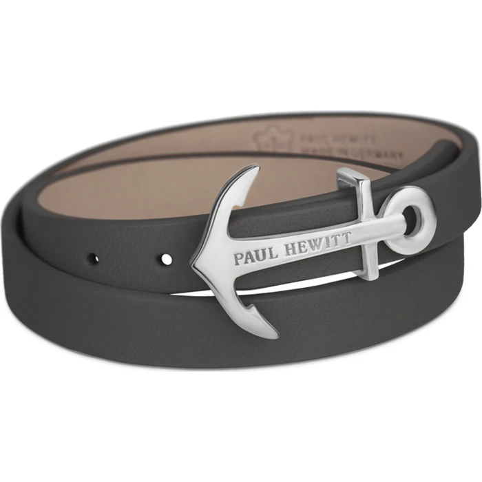 Paul Hewitt North Bound Small Βραχιόλι Άγκυρα Ατσάλι & Δέρμα 37,5 cm