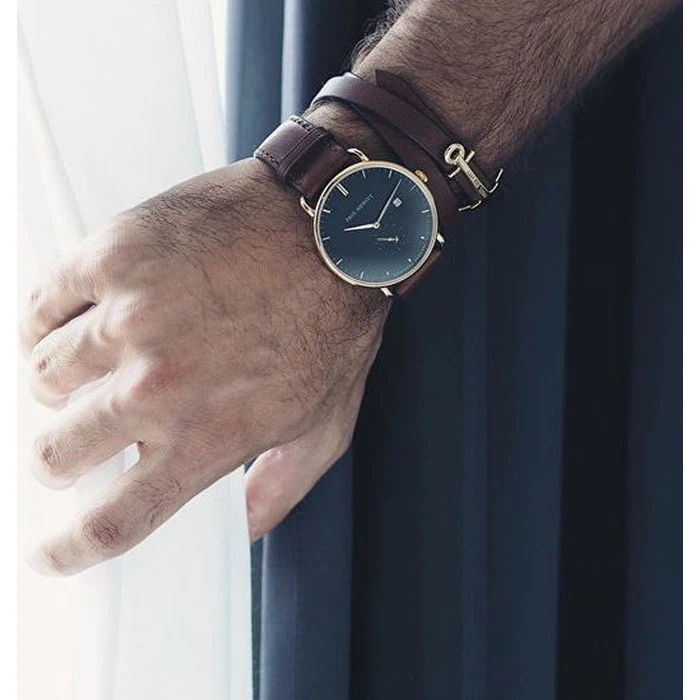 Paul Hewitt North Bound Βραχιόλι με σχέδιο ʼγκυρα από Δέρμα PH-WB-S-1-M