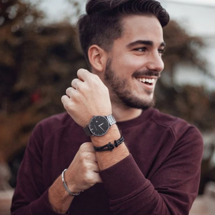 Paul Hewitt Phrep X-Large Βραχιόλι με σχέδιο ʼγκυρα από Δέρμα PH-PH-L-B-B-XL