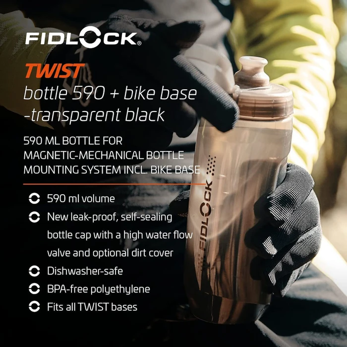 Fidlock Twist Bottle 590 + Bike Base (clear / black)