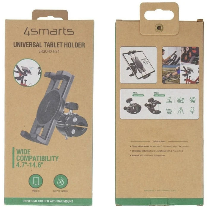 rgoFix H24 Motorcycle Phone Mount with Adjustable Handlebar Arm - 4SMARTS (541092)