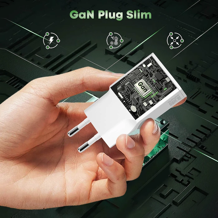 4SMARTS PDPlug Slim USB-C Wall Charger 30W (GaN) - White