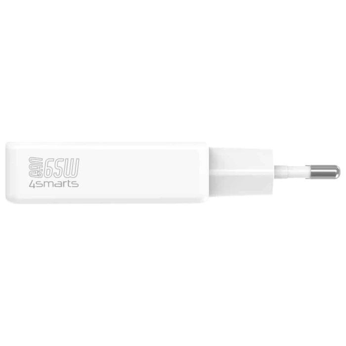 4Smarts PDPlug Slim Dual 65W GaN Διπλός Φορτιστής USB-C (2x USB-C) - Λευκό