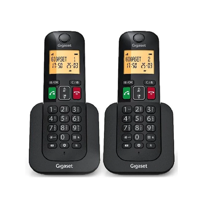 Gigaset Elemental 400 Ασύρματο Τηλέφωνο Duo Μαύρο