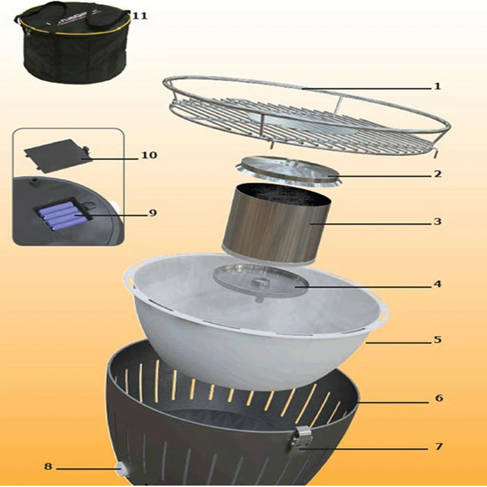LotusGrill G435 U Blue - Charcoal Grill