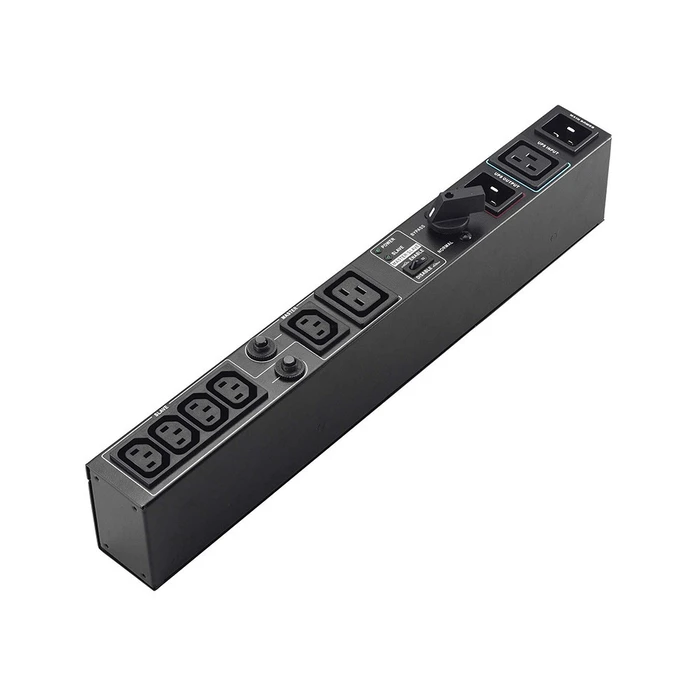 PowerWalker 19" Maintenance Bypass Switch - 1-3KVA - 5x IEC C13, 1x IEC C19 (Model 10120501)