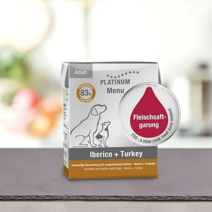 Platinum Pet Food & Care Menu Υγρή Τροφή Σκύλων με Γαλοπούλα 185gr PLA00155