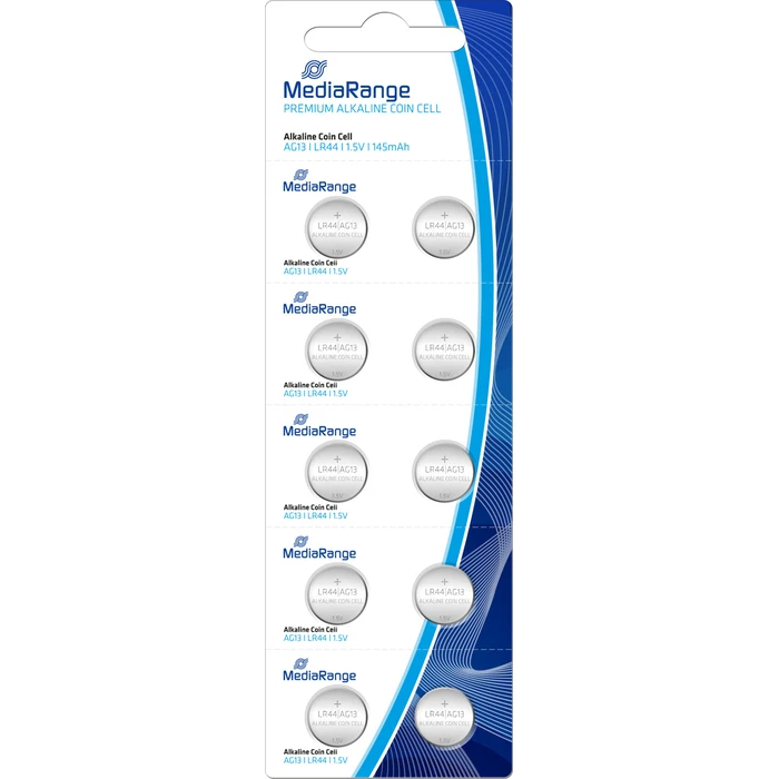 MediaRange Μπαταρίες Κουμπί Alkaline AG13 LR44 1.5V Pack 10