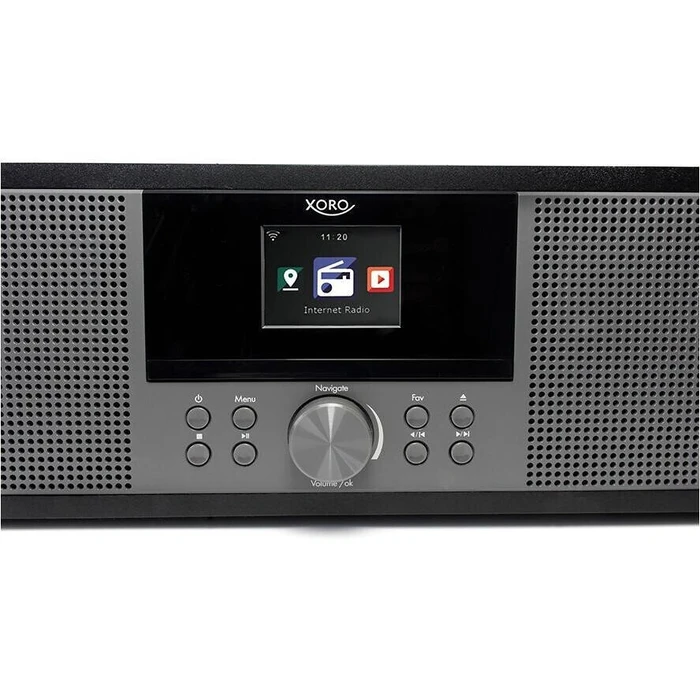 Xoro HMT 600 V2 - All‑in‑One Internet Ραδιόφωνο WLAN CD DAB+ FM BT (Μαύρο)