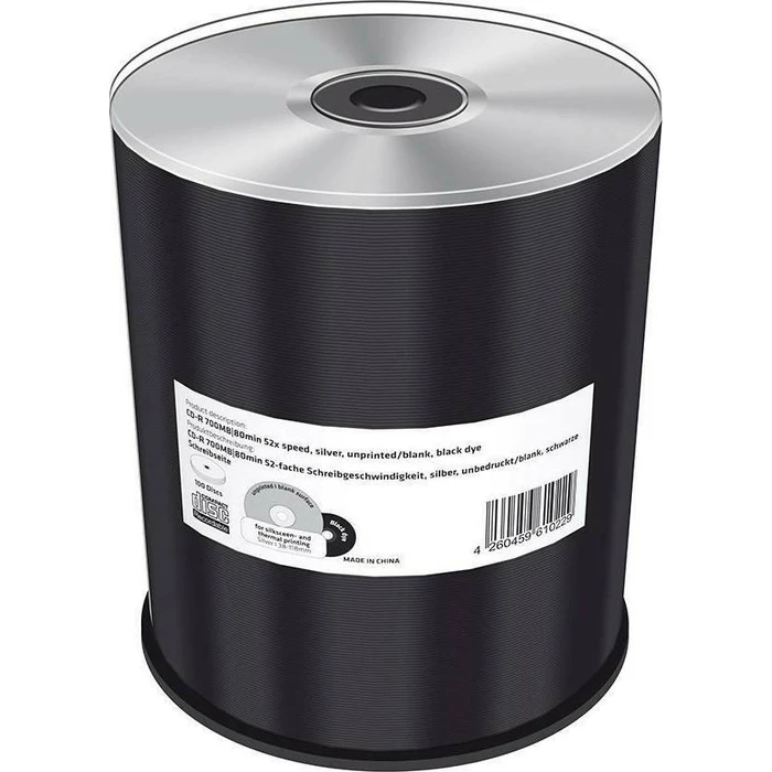 MediaRange CD-R 700MB 100 τεμ. πλήρως εκτυπώσιμη, ασημί (MR285)
