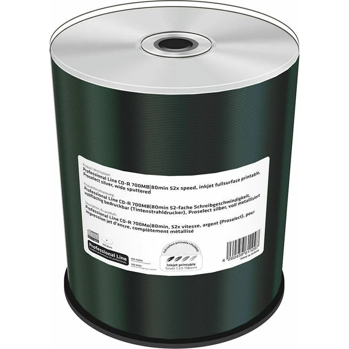 MediaRange Professional Line CD-R 700MB Silver 100-pack Cakebox (MRPL502)