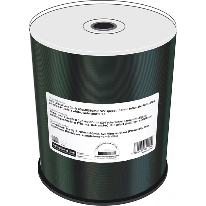 MediaRange CD-R 700MB 100τεμ. λευκά printable, πλήρως μεταλλοποιημένη επιφάνεια