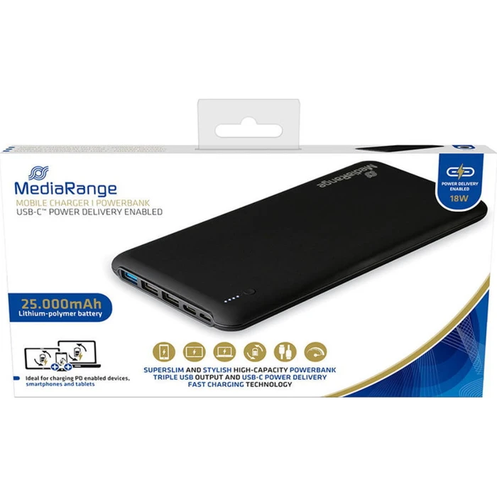 MediaRange Mobile Power Bank 25000mAh MR754
