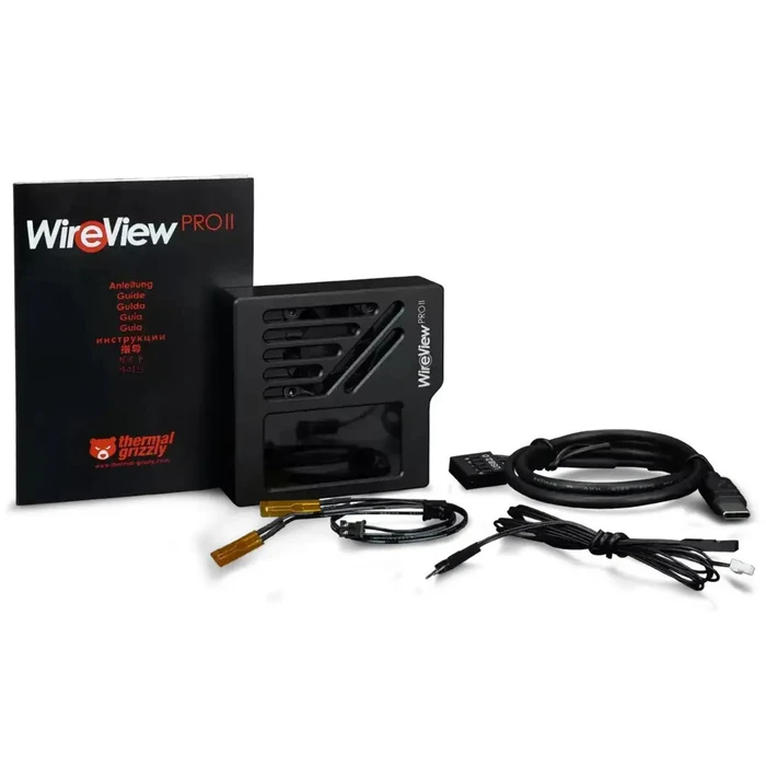 Thermal Grizzly WireView Pro II (Black, Reversed, 12V-2x6-Pin, USB-C) - TG-WV-P2-H19R