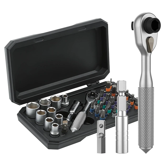 PCWork Precision Ratchet Set with 30 Bits and Magnetic Carry Case