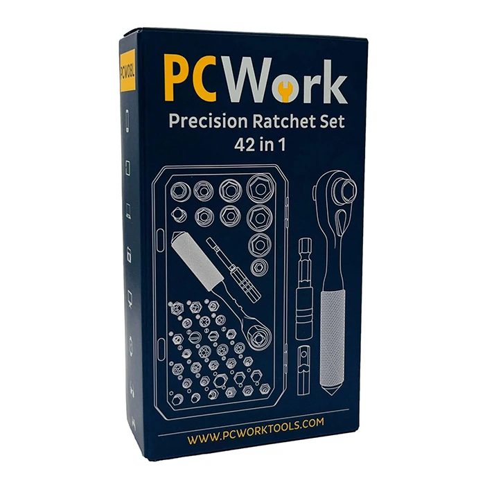 PCWork Precision Ratchet Set with 30 Bits and Magnetic Carry Case