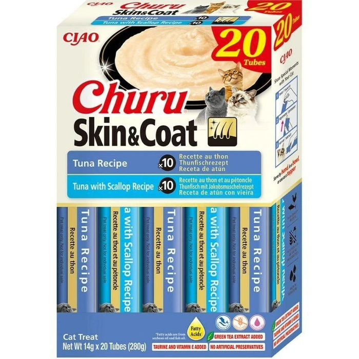 Inaba Churu Tuna / Fish Treats for Adult Cats 280 g (20 x 14 g)