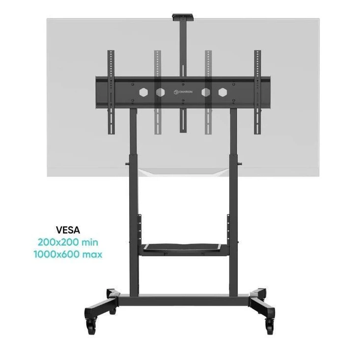 Βάση τηλεόρασης κινητή Onkron TS1991-B για 50"–100" Μαύρη