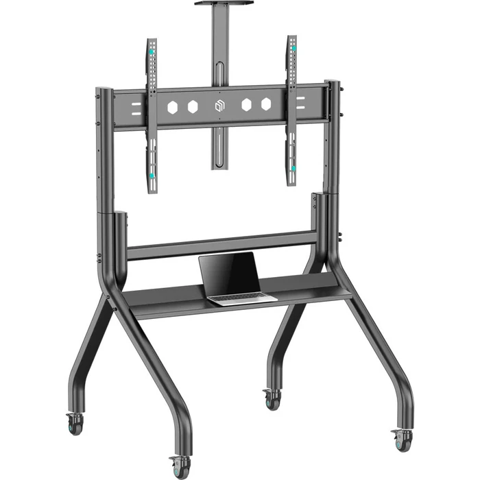 Κινητή Βάση Τηλεόρασης Onkron TS2080-B 60-120" Μαύρη, Ρυθμιζόμενο Ύψος με Ροδάκια