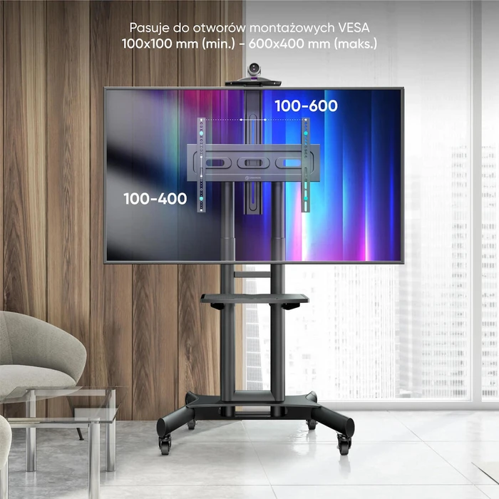 Onkron TS1551-B Κινητή Βάση Τηλεόρασης 40-70'' Μαύρη (με ρόδες)